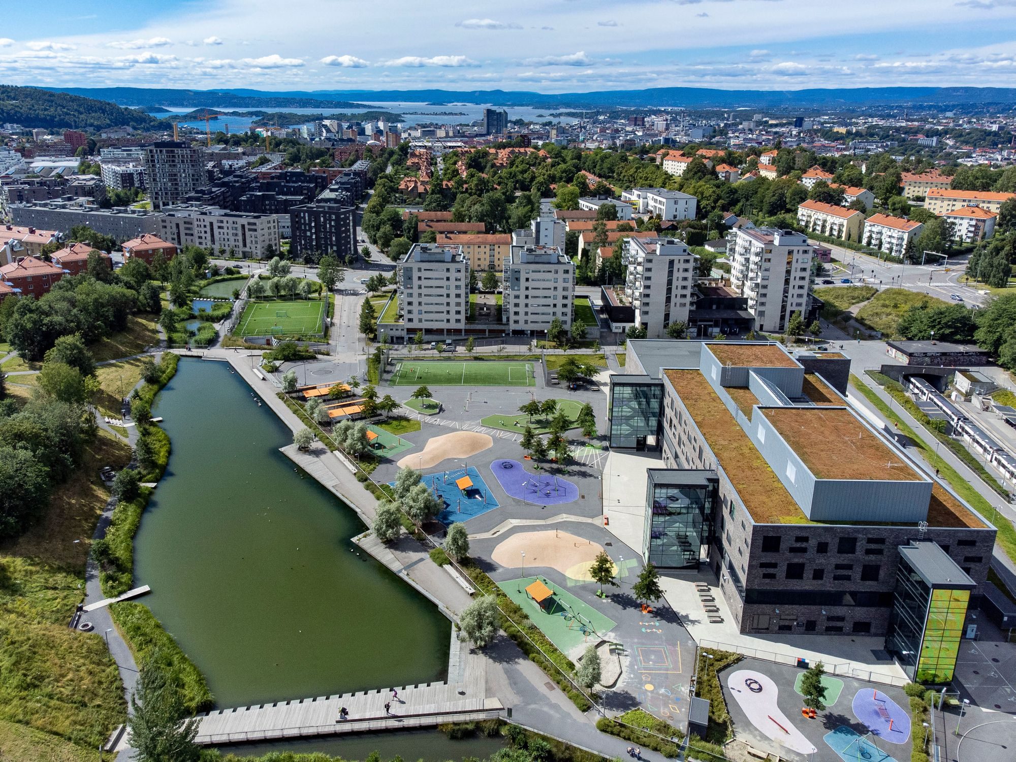 bilde av Teglverket i Oslo fra luften