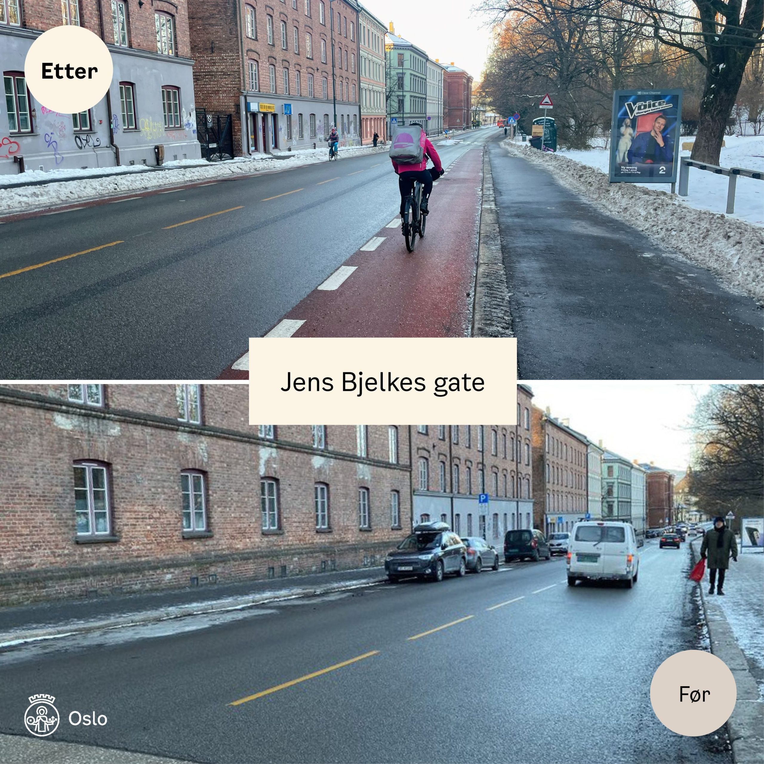 Nye sykkelveier - jens bjelkes gate