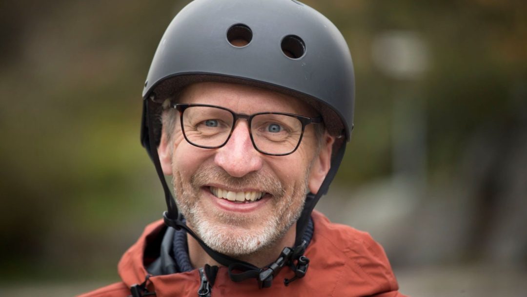 Øyvind Granborg med sykkelhjelm