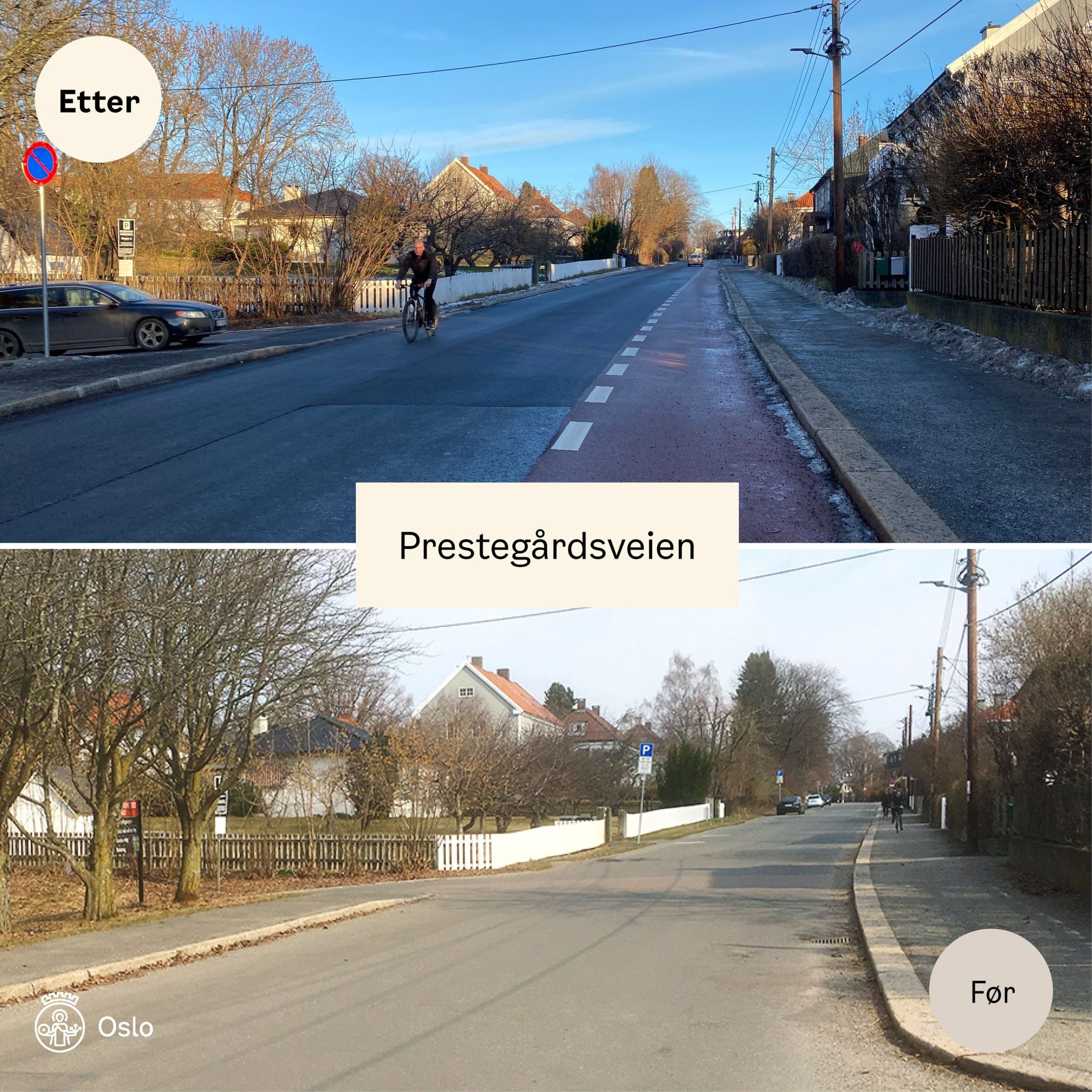 Nye sykkelveier - prestegårdveien