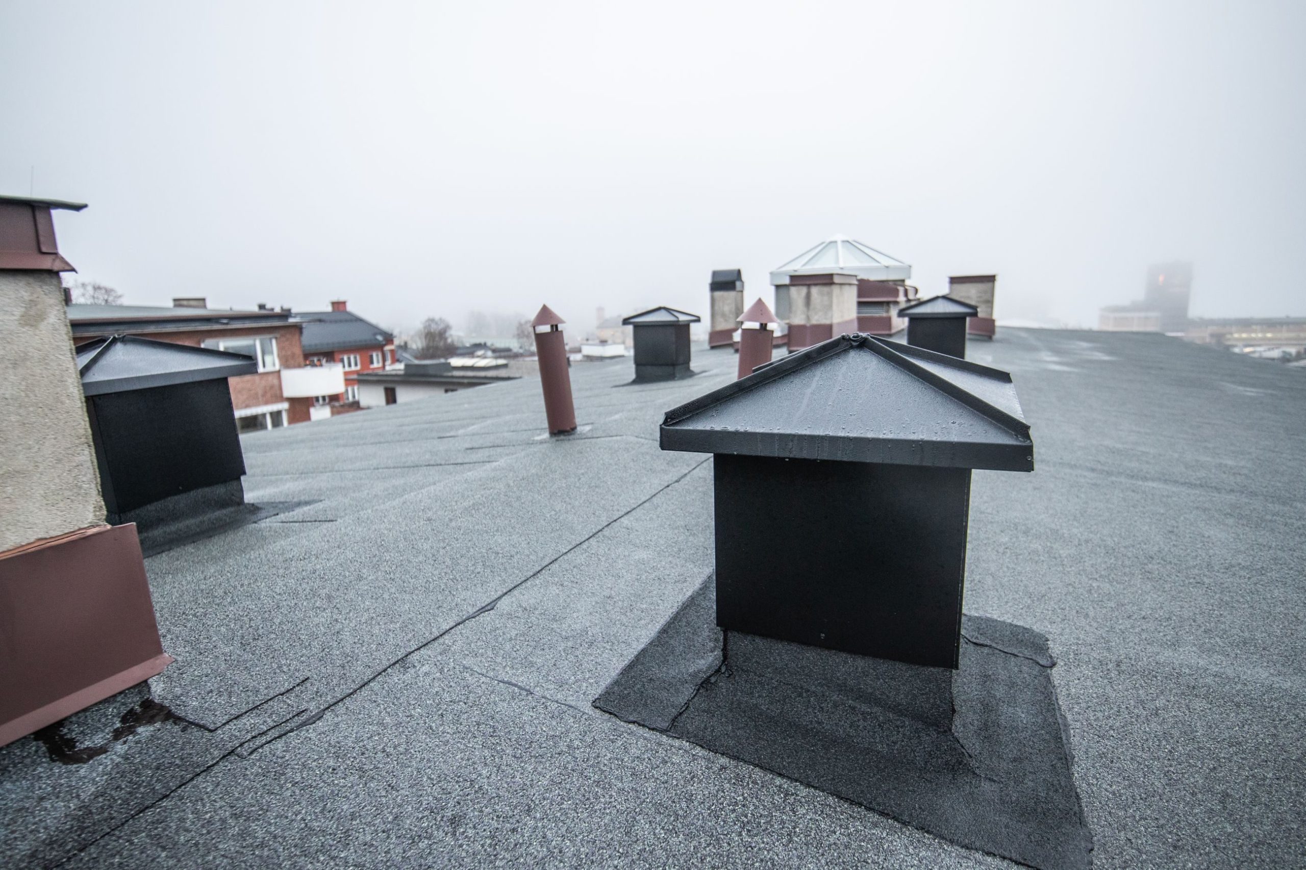 Ventilasjonshatt, observatorie terrasse isoleringsarbeid