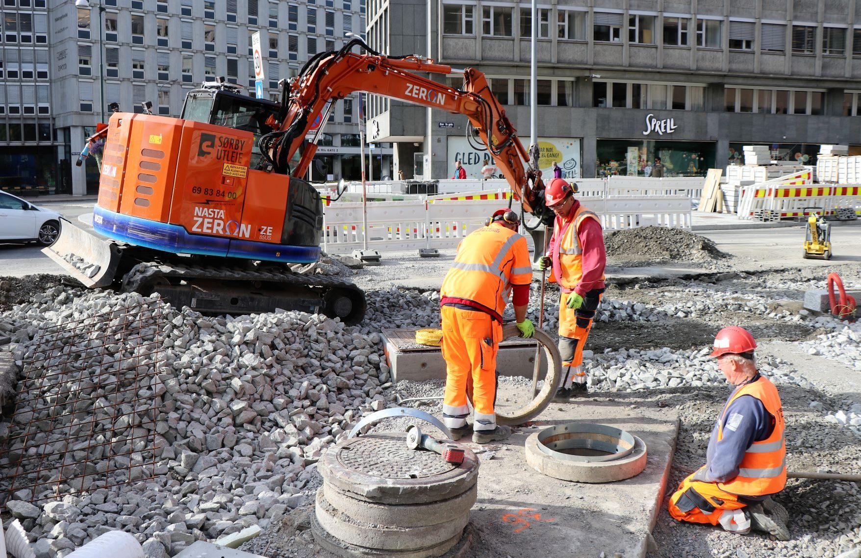 Klimabudsjettet for 2021, utslippsfri anleggsplass i Olav Vs gate