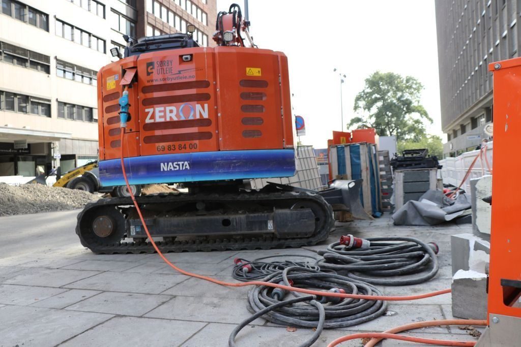 elektrisk maskin på byggeplass