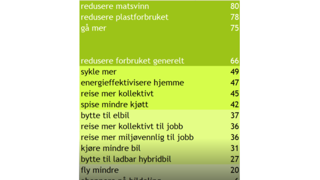 tabell, liste med tekst og tall