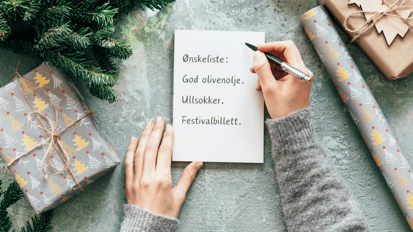 Grønnere jul - ønskeliste.