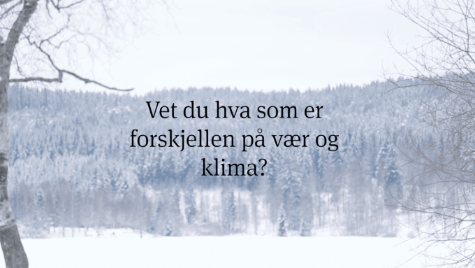 Folk som er ute i skiløypene som svarer om vær og klima