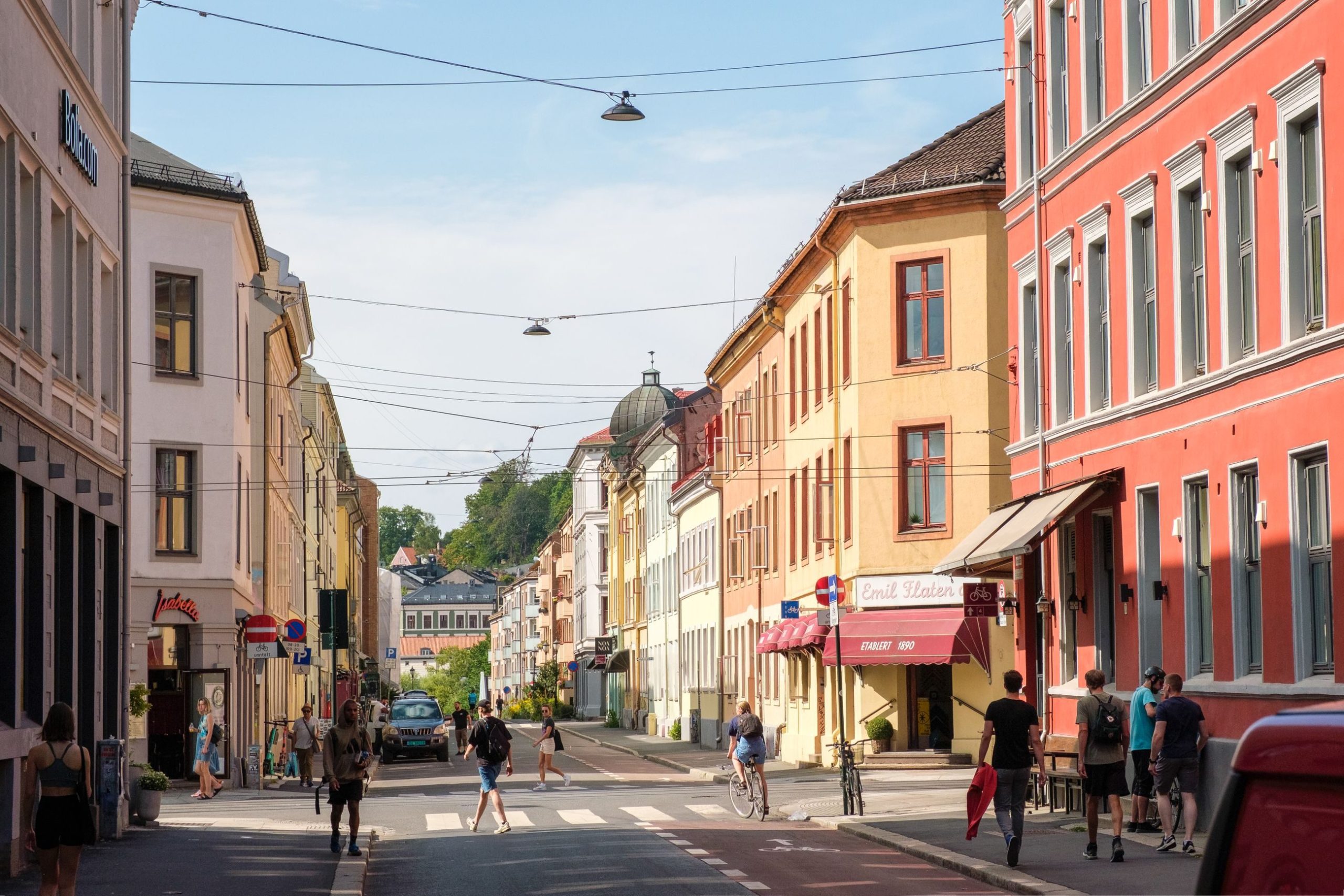 Sykkelvei i krysset Thorvald Meyers gate og Korsgata på Grünerløkka.