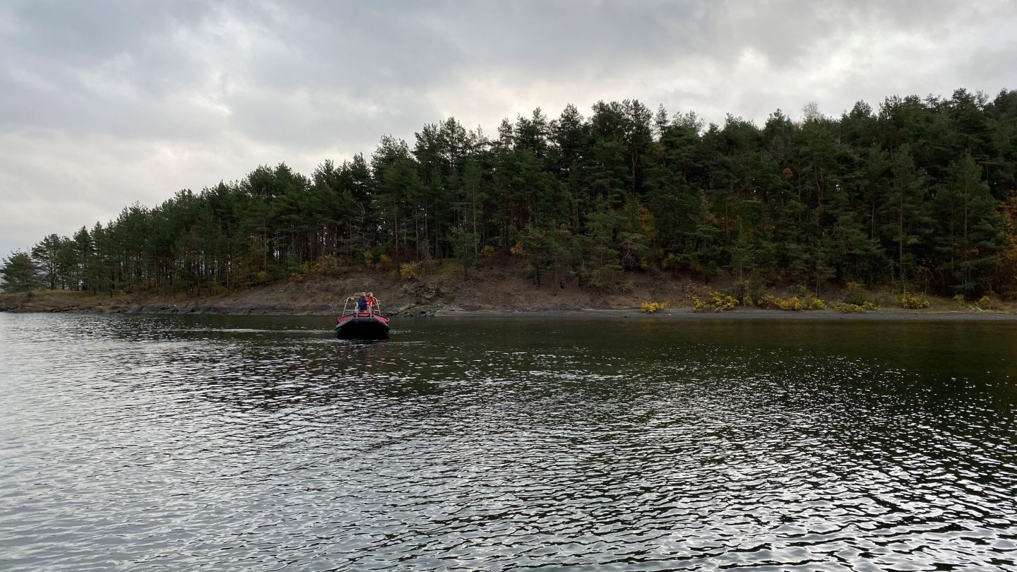 Fra befaring på Oslofjorden i oktober 2021. Foto: Linn Marie Heimberg