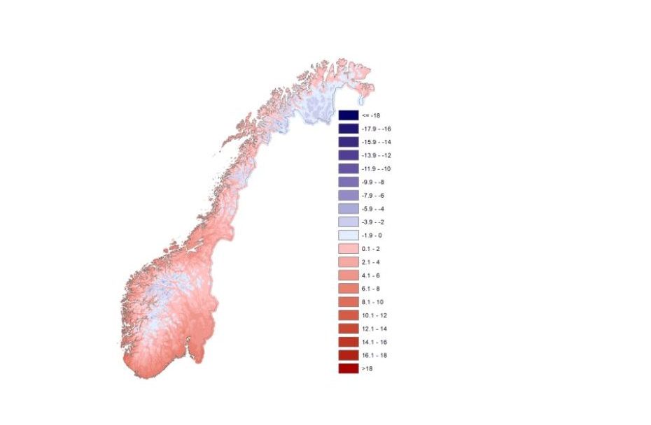 Kart over Norge.