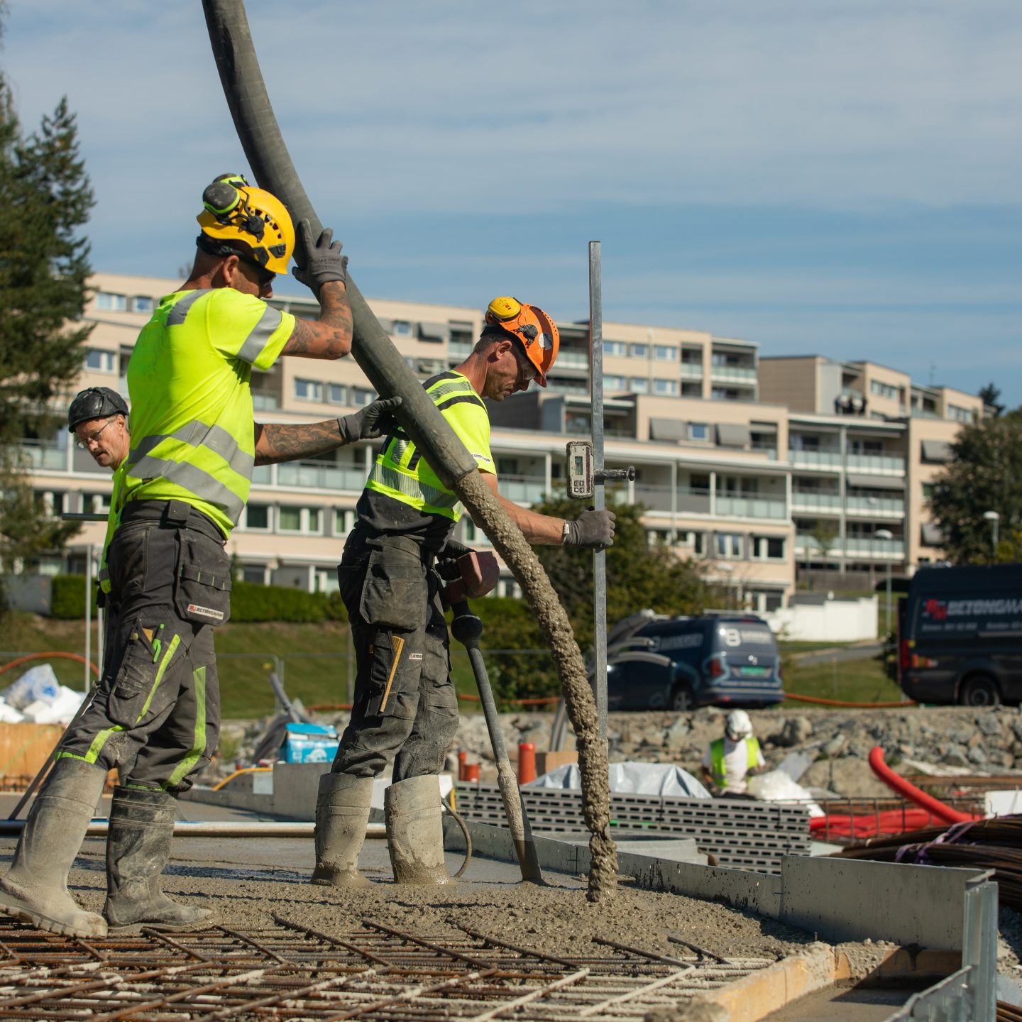 Støp bunnplata Furuset Hageby