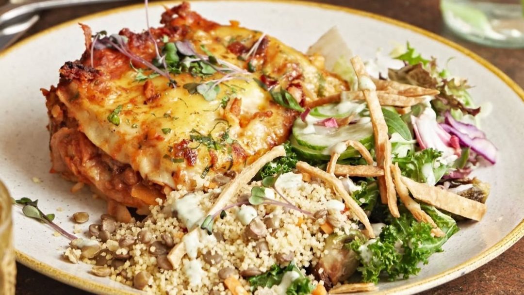 vegetarrestauranter: Vegetarlasagne hos Nordvegan.