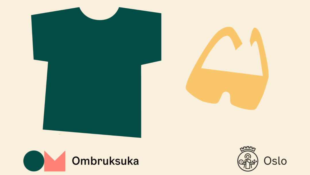 plakat for klesreparasjon på Frogner innbyggertorg