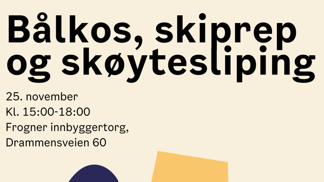 plakat om skiprep på Frogner